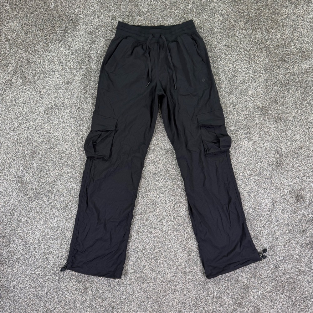 Lululemon Dance Studio Cargo Pants Womens XS Black Straight Leg Jogger Drawcord